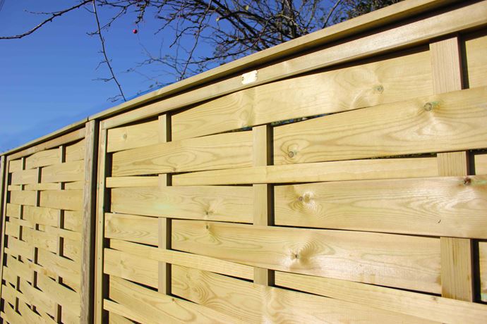 Traditional Aran panel in summer garden