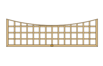 Concave square trellis