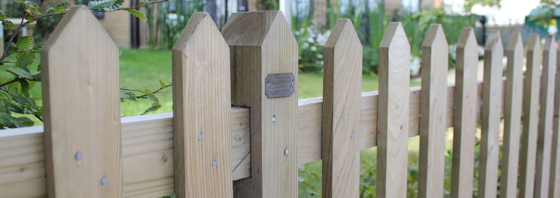 Traditional picket fence