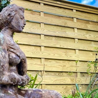 Hit and miss slatted fence panels