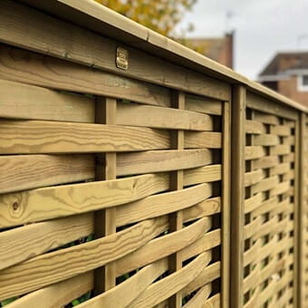 slatted woven fence panels