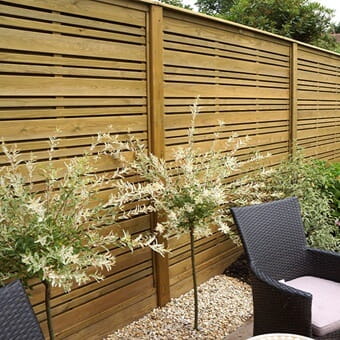 urban slatted fence panel