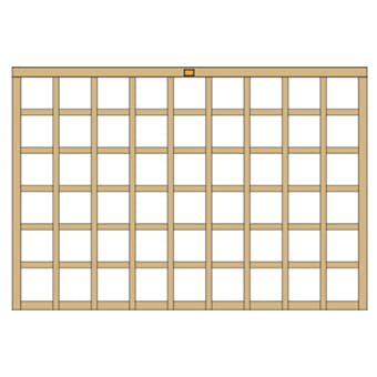 Square trellis for pergolas