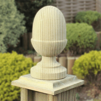 Acorn Post Cap for Slotted Posts