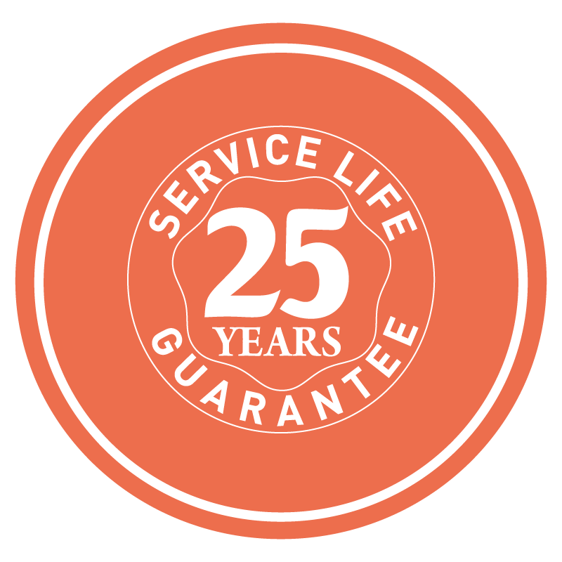 25 Year Service Life Guarantee
