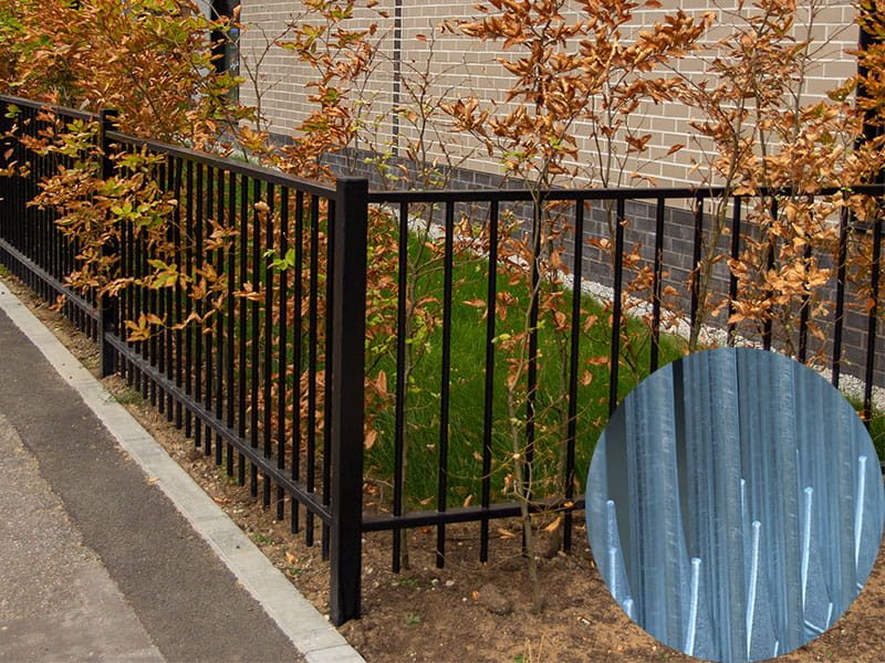 Corner post for Sentry Residential metal garden railings