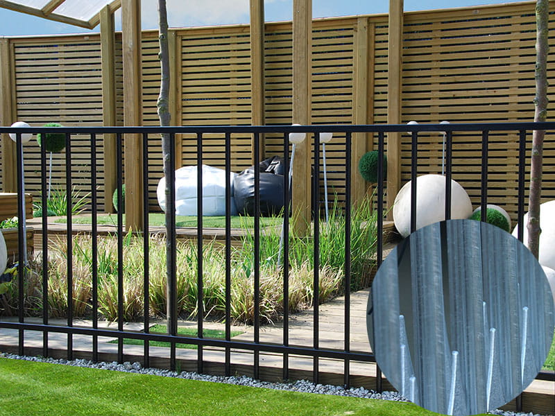Sentry Residential metal garden railings
