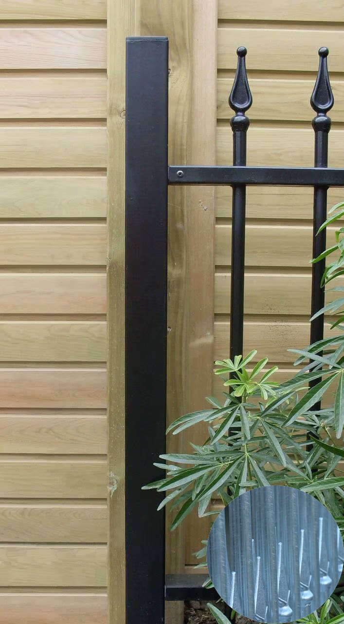barbican imperial residential railings end post galvanised