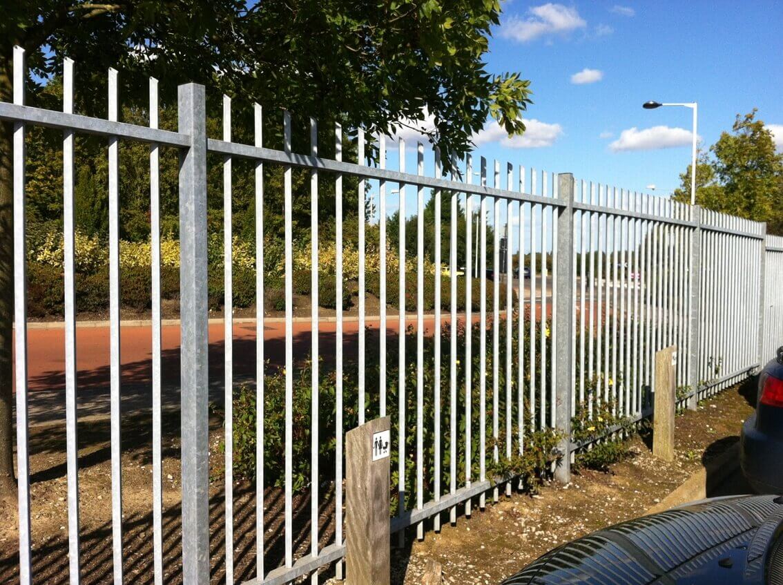 Galvanised Barbican Vertical Bar Fencing