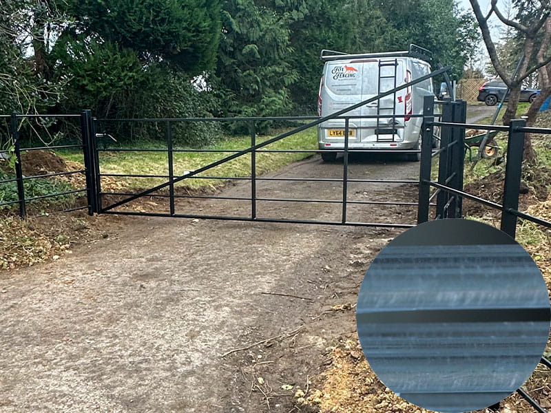 galvanised estate railing gate