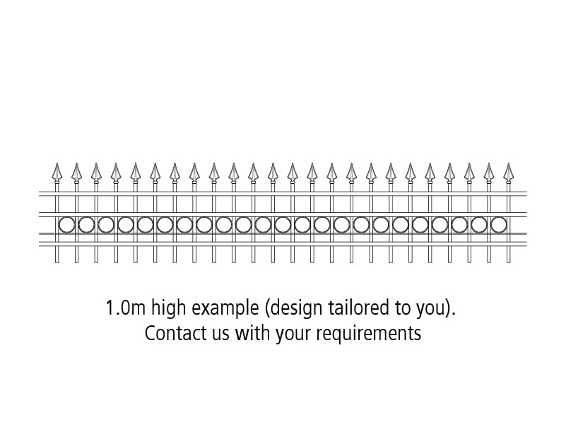 1000mm high standard style ornamental railings