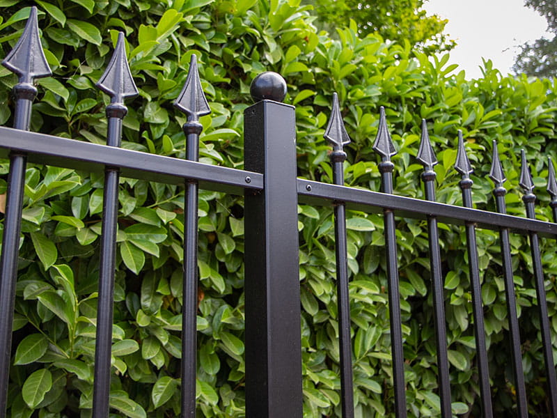 Ornamental railing post with ball top finial