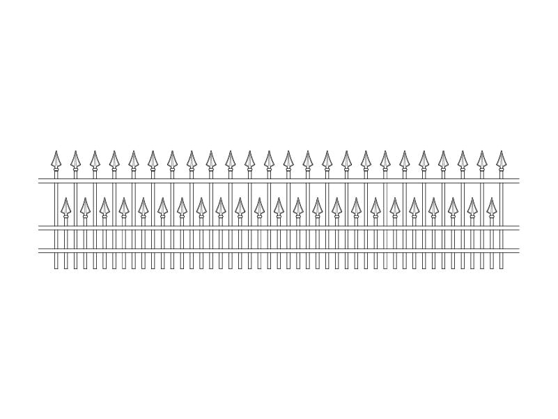 1200mm high style A ornamental railings