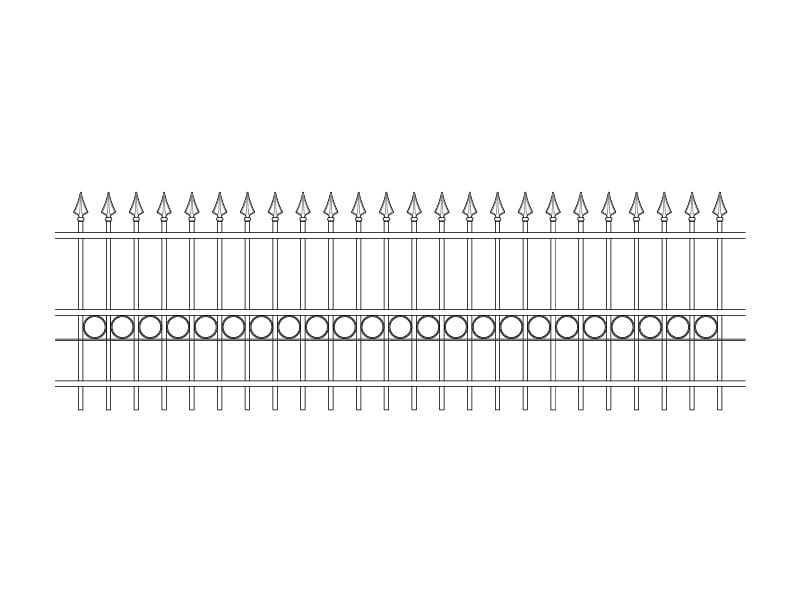 1500mm high standard style ornamental railings