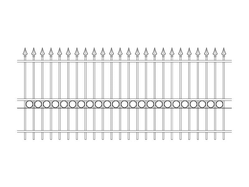 2000mm high ornamental railings