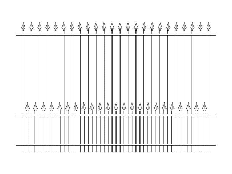 3000mm high style A ornamental railings