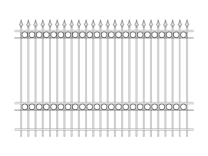 3000mm high style B ornamental railings
