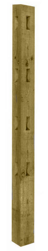 Four Mortice Post and Rail Corner Fence Post