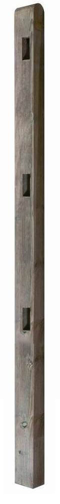 2400 High Rounded Top Timber Palisade Post