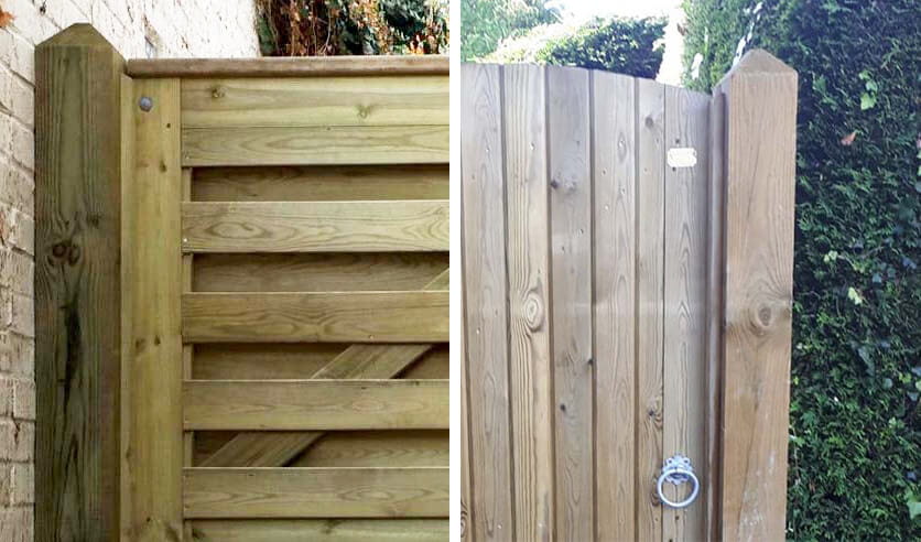 Sawn 4 way post recommended for Garden gate
