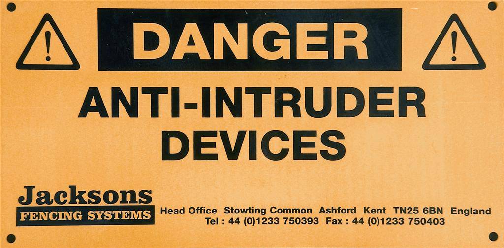 Anti Intruder Devices sign 329330 