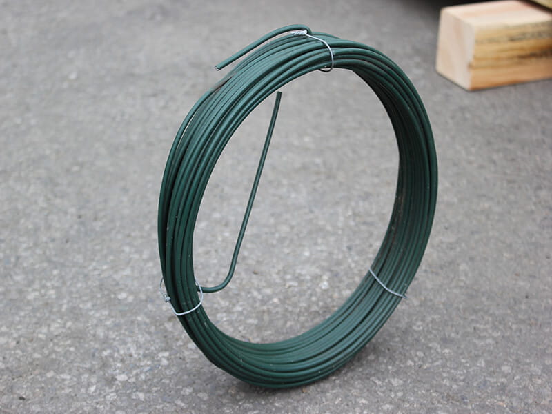 green plastic coated fencing wire