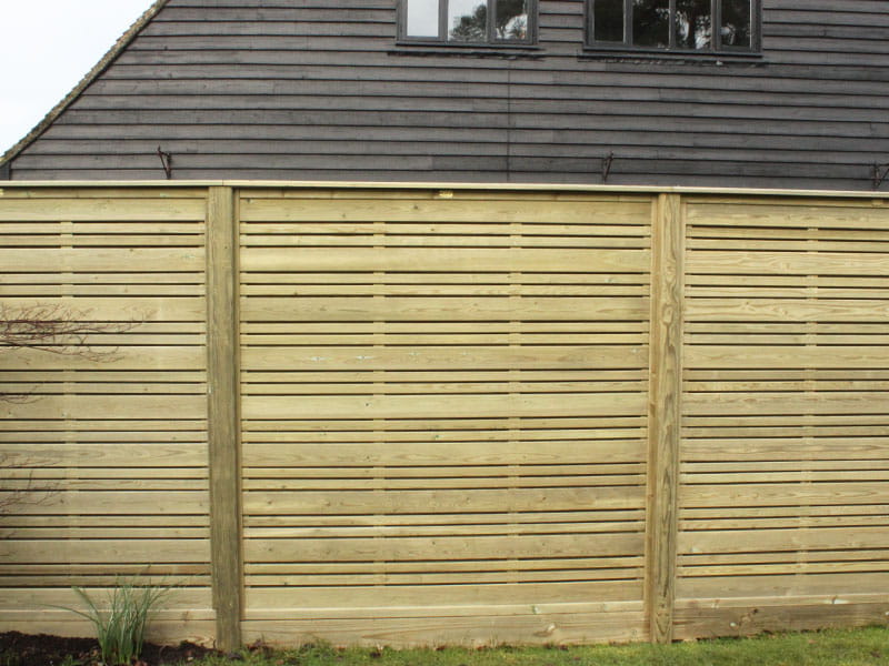 slatted fence panel