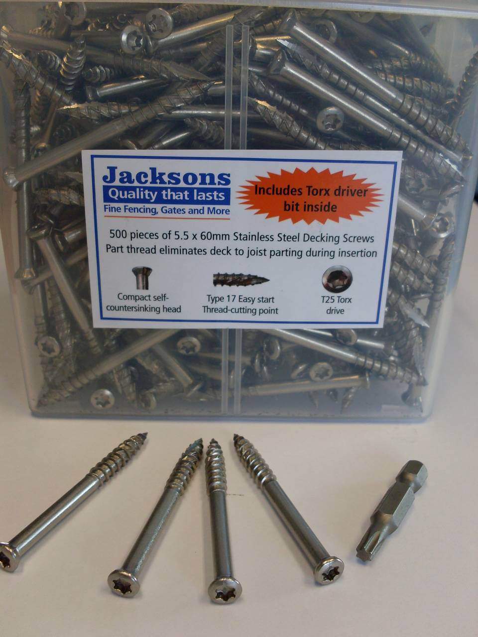 60mm decking screws 500