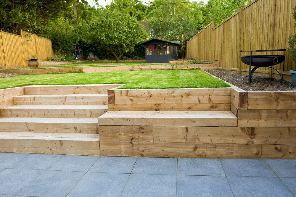 Chilham panels in garden