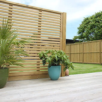 Venetian Slatted Fence Panel